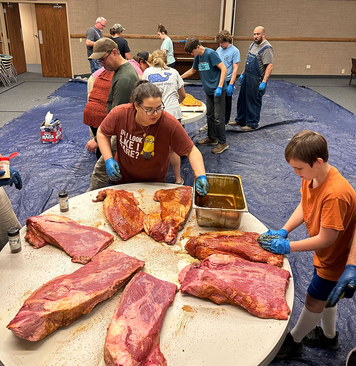 Seasoning and prepping briskets before smoking